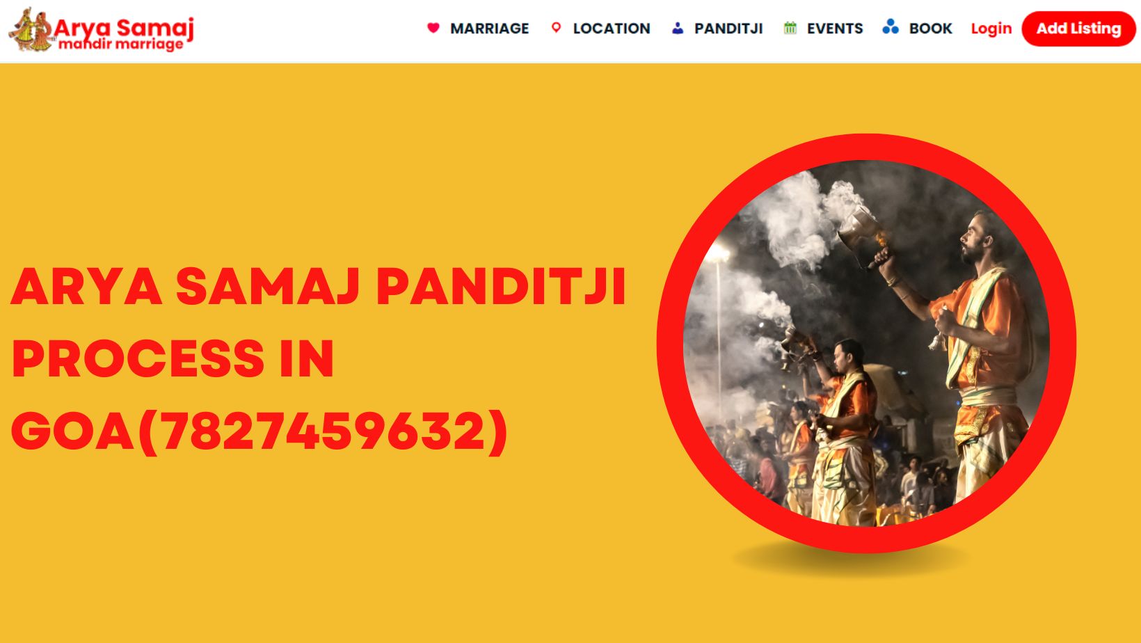 Arya Samaj panditji goa