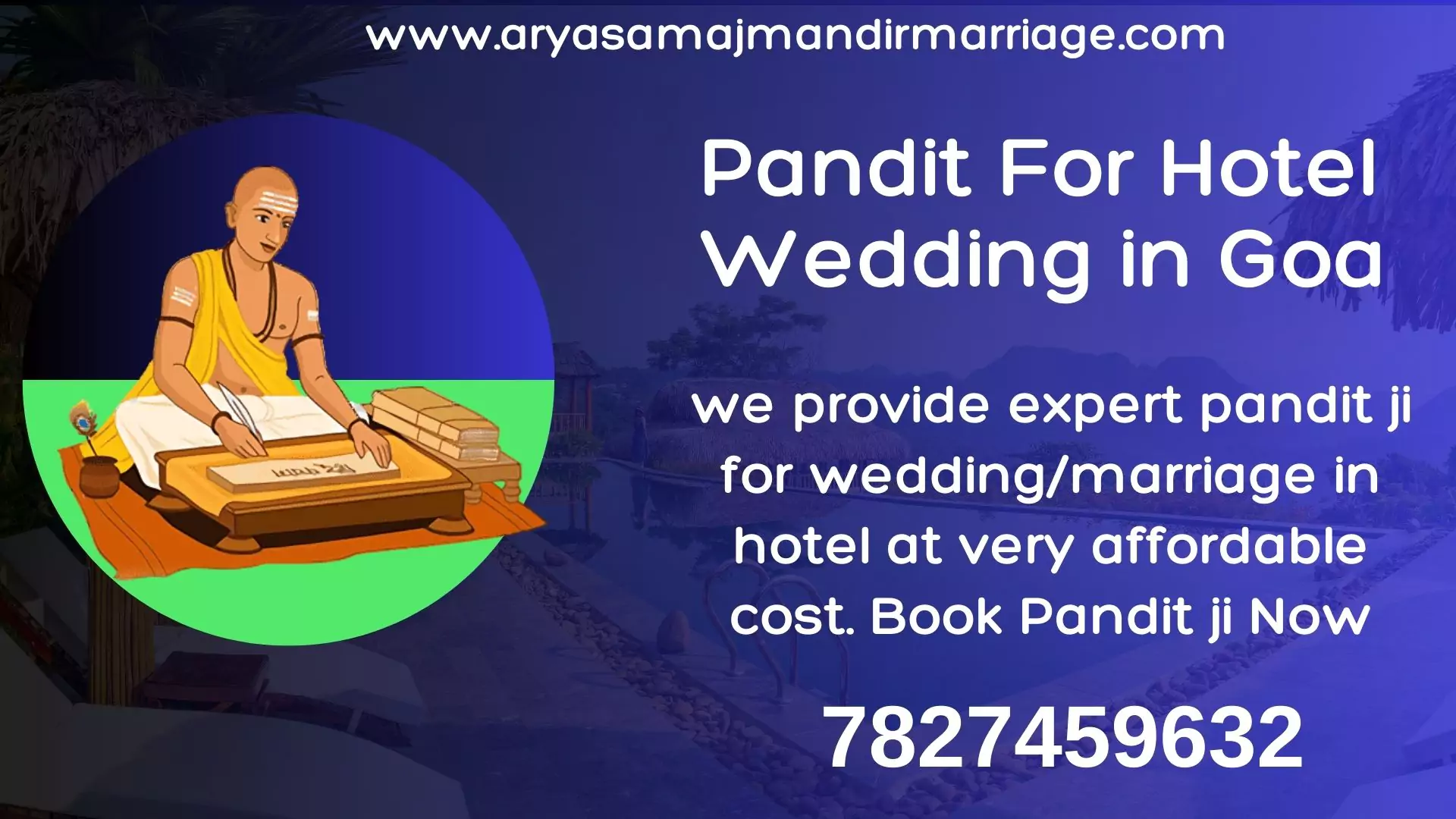 pandit for hotel wedding in goa